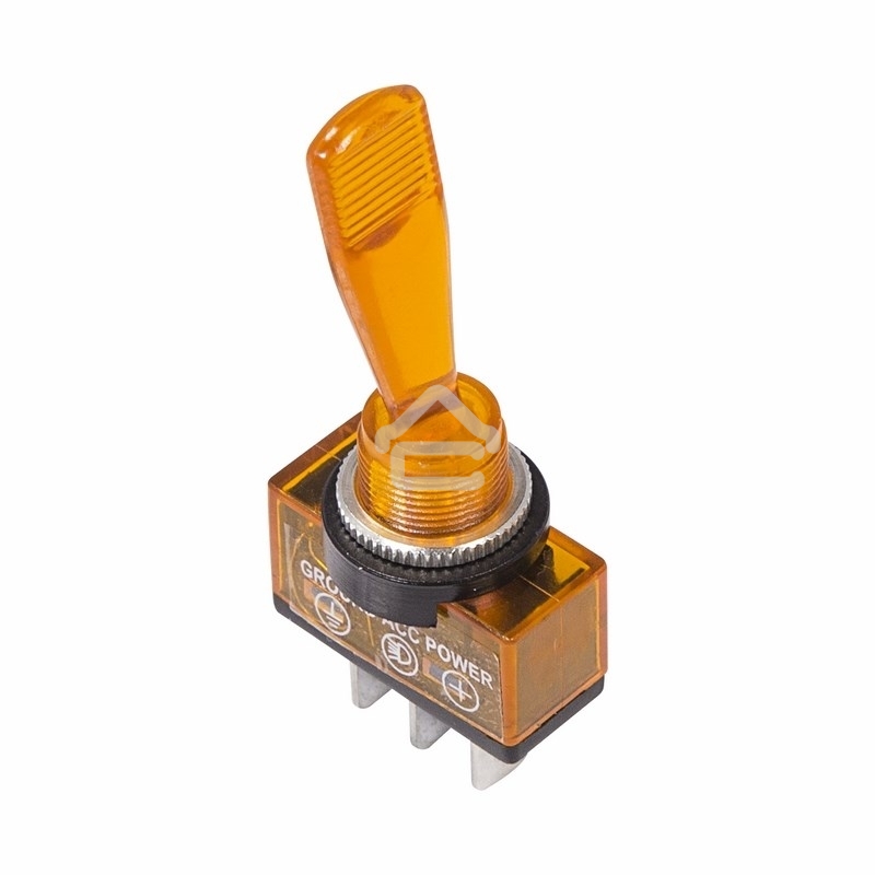 Тумблер 12V 20А (3c) ON-OFF однополюсныйс желтой подсветкойRexant