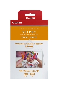 Набор Canon RP-108 (8568B001) бумага (10x15см) и цветные красители для SELPHY CP1200. 108 страниц.