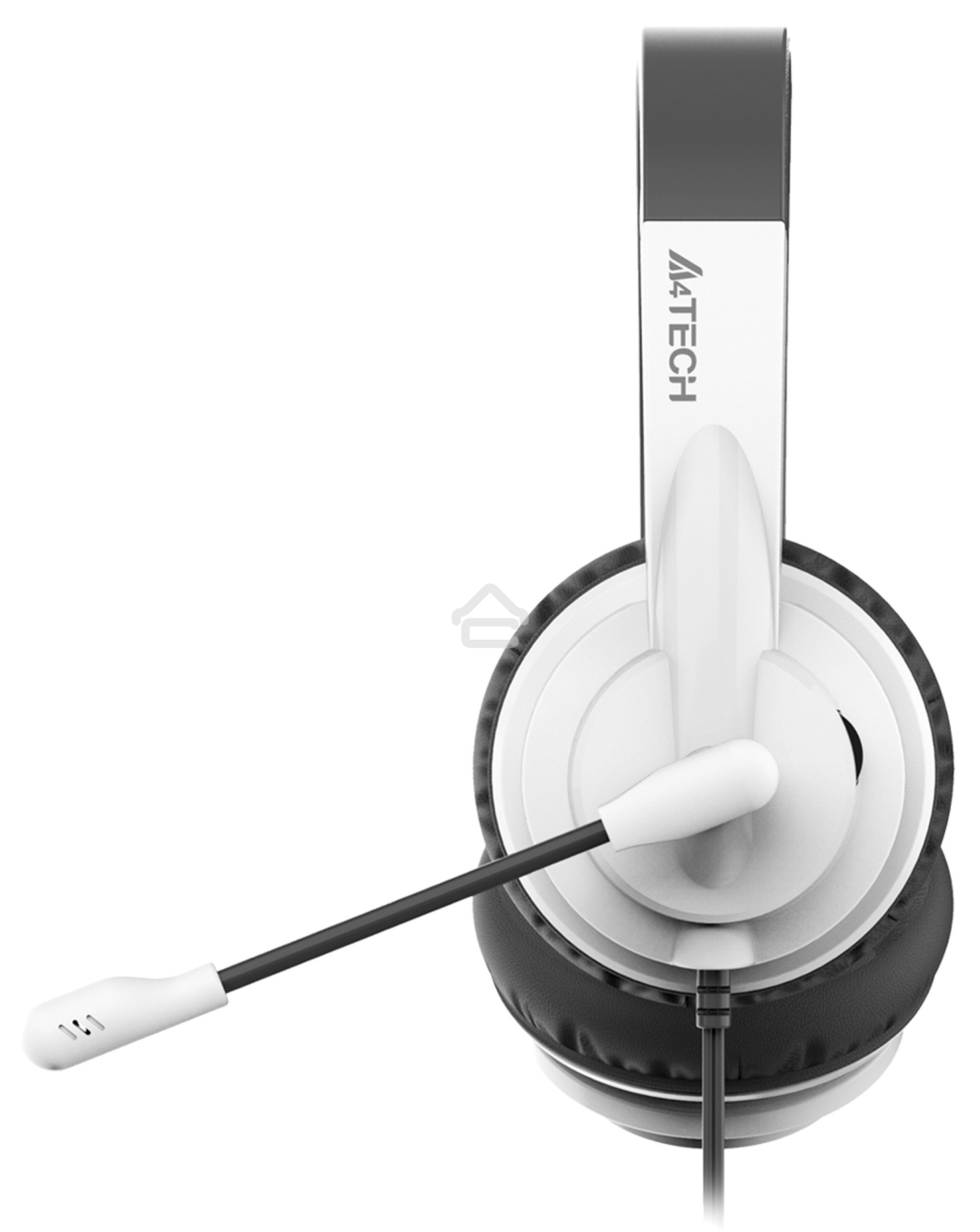 Наушники с микрофоном A4Tech HU-10 черный/белый 2м накладные USB оголовье