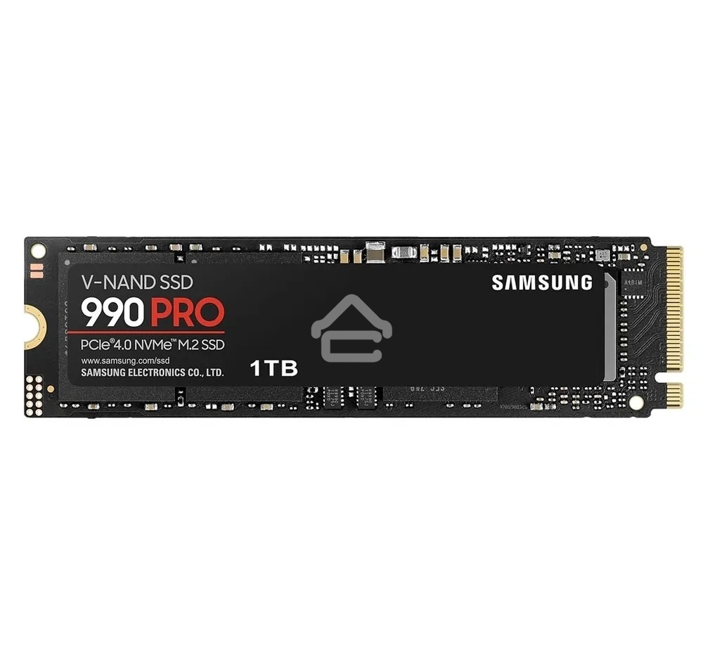 Накопитель SSD Samsung 990 PRO, 1000Gb, PCIe 4.0 x4, M.2 2280, NVMe, R/W 7450/6900, с радиатором