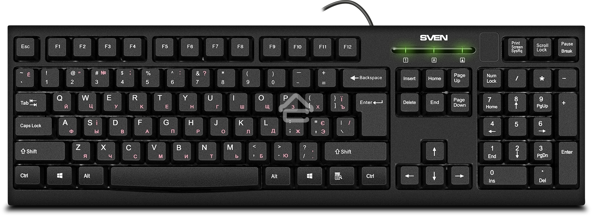 Клавиатура проводная SVEN KB-S300 USB/WIRED/Black