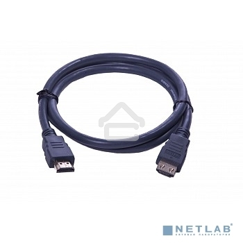 Кабель HDMI CP-HM-HM-5M Wize, 5 м, v.2.0, K-Lock, soft cable, 19M/19M, позол.разъемы, экран, темно-серый, пакет