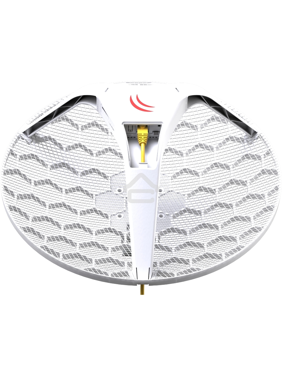 Точка доступа MikroTik LHG 5 Tripack (Three units of LHG 5 with 24.5dBi 5GHz antenna, Dual Chain 802.11an wireless, 600MHz CPU, 64MB RAM, 1x LAN, POE, PSU, RouterOS L3) – all three antennas in single box