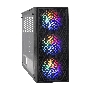 Компьютерный корпус Miditower ExeGate EVO-8243-NPX600 (ATX, БП 600NPX с вент 12 см, 2*USB+1*USB3.0, черный, 3 вент. с RGB подсветкой, боковая панель - закаленное стекло)
