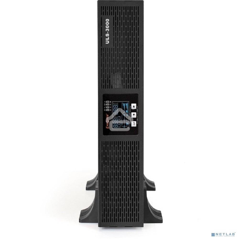Источник бесперебойного питания On-line ExeGate EP285648RUS PowerExpert ULS-3000.LCD.AVR.C13.USB.RS232.SNMP.2U <3000VA/3000W, On-Line, PF=1, LCD, 6*IEC-C13, RS232, USB, SNMP-slot, Rackmount 2U/Tower, Black>