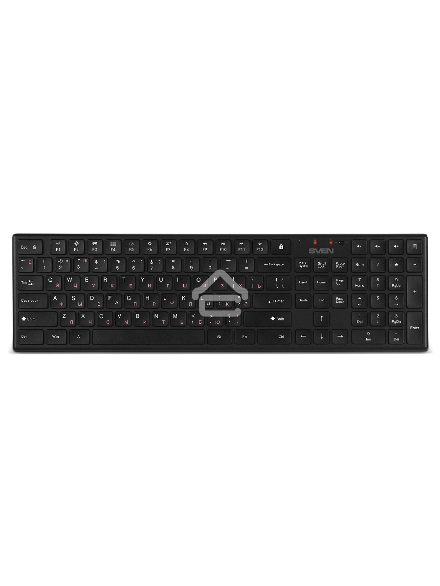 Беспроводной набор Sven ножничная клавиатура + мышь KB-C2550W чёрный (109 кл.,12Fn, 1000DPI, 2+1 кл.)