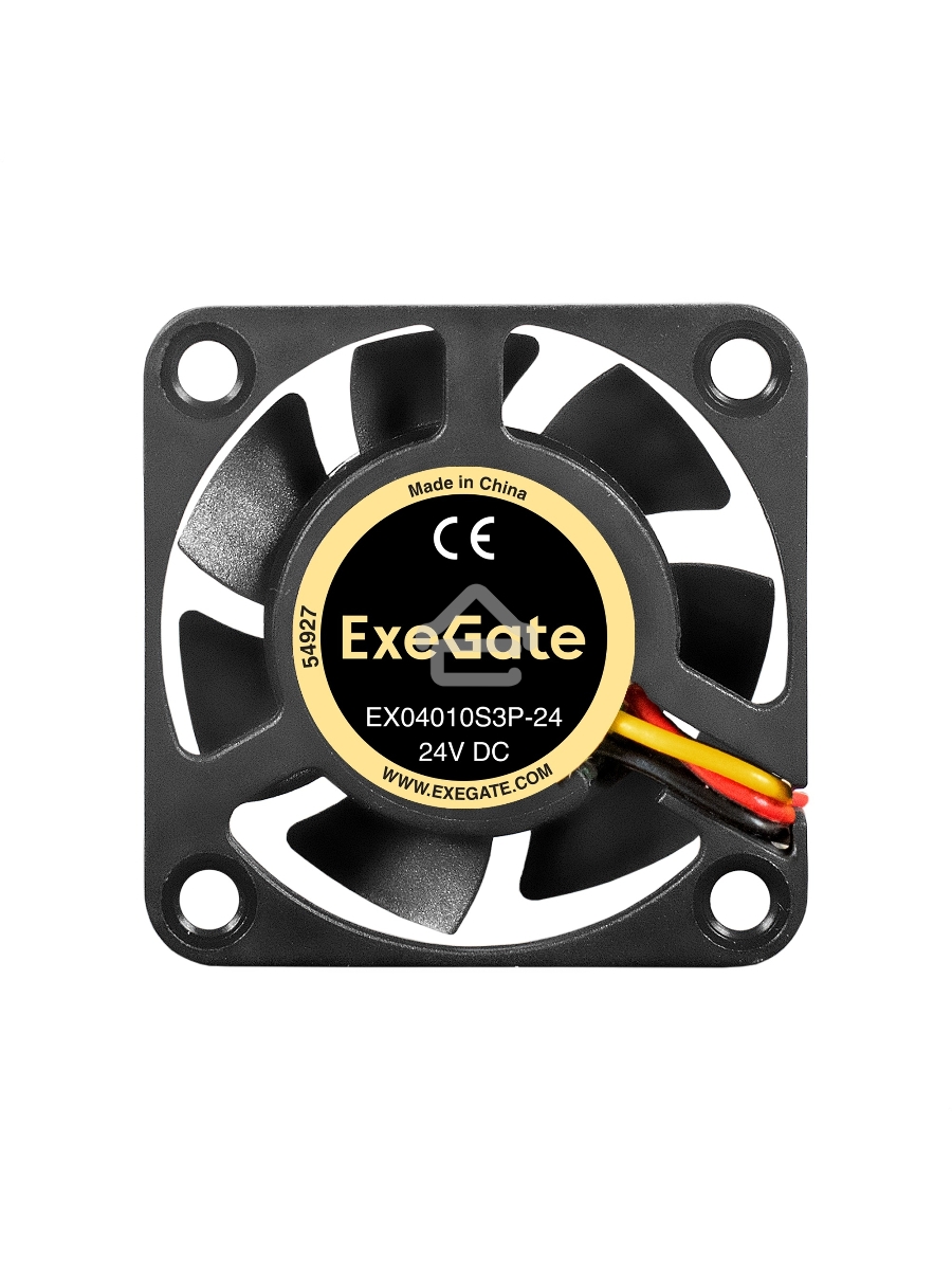 Вентилятор для корпуса ExeGate EX04010S3P-24 черный, 40 мм, 7500 об/мин, 37.5 дБ, 3 pin