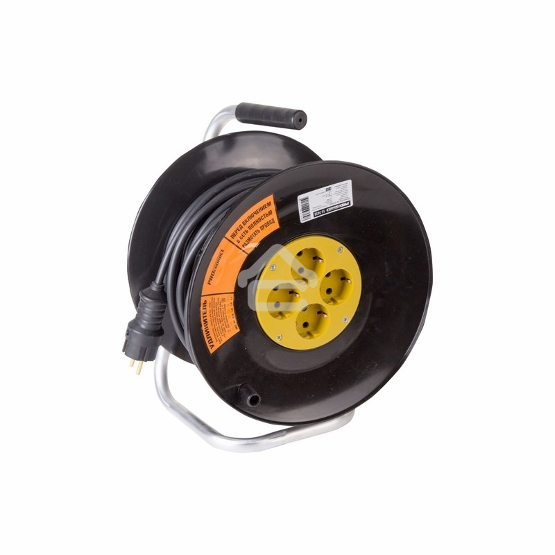 Удлинитель силовой на катушке 4 гнезда с/з 30 м 3х2,5 мм² PROFESSIONAL PROconnect