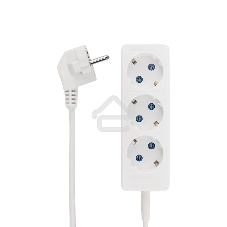 Удлинитель PROconnect STANDARD 3 гнезда, 5 м, 2х0.75 мм², б/з, белый