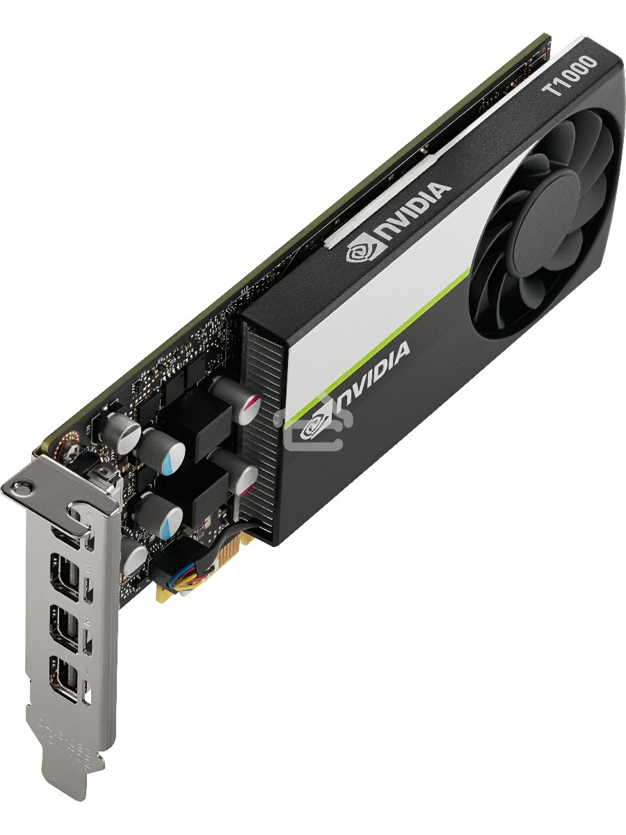 Видеокарта PNY GPU NVIDIA VCNT1000-8GB-SB PCI-Express 3.0 x16, LP8 GB GDDR6 128-bit, 4x Mini DP 1.4, 1x LP bracket.