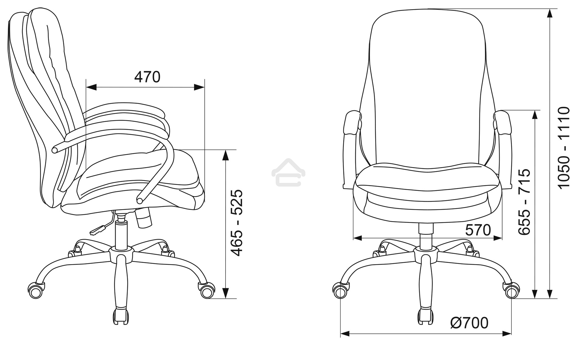 Кресло руководителя Бюрократ T-9950SL Fabric серый Alfa 44, крестовина металл хром