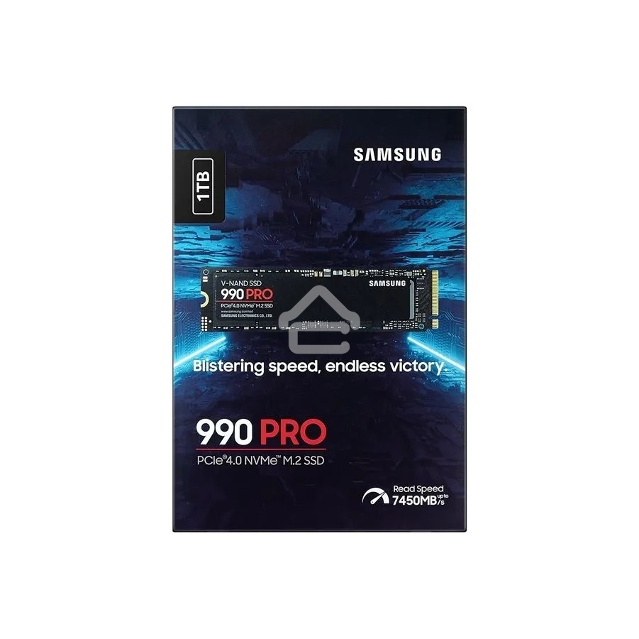 Накопитель SSD Samsung 990 PRO, 1000Gb, PCIe 4.0 x4, M.2 2280, NVMe, R/W 7450/6900, с радиатором