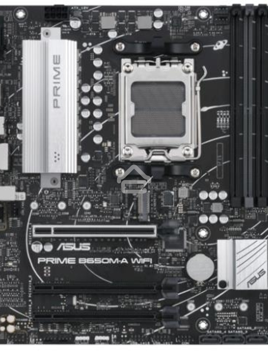 Материнская плата ASUS PRIME B650M-A WIFI II, AM5, AMD B650, 4xDDR5, 4xSATA, 2xM.2, 1xPCI-E 4.0 x16, 2xPCI-E 4.0 x1, 1xHDMI, 1xDP, 1xVGA, 1x 2.5Gb LAN, 2xUSB-A 3.2 Gen 2, 2xUSB-A 3.2 Gen 1, 4xUSB-A 2.0, 3x3.5 мм, 7.1, Micro-ATX