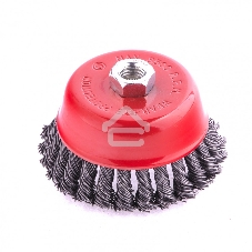 Щетка Matrix для УШМ, 100 мм, М14, Чашка, крученая проволока 0,8 мм