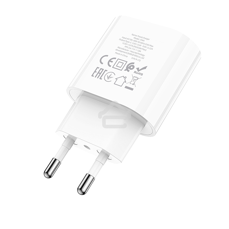 Зарядное устройство Hoco 20Вт, 3А, QC3.0/PD, 1хType-C, C94A, белый, коробка