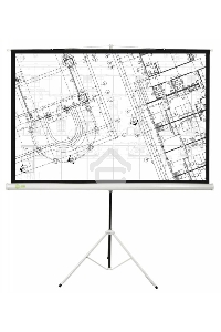 Экран Cactus 127x127см Triscreen CS-PST-127X127 1:1 напольный рулонный белый