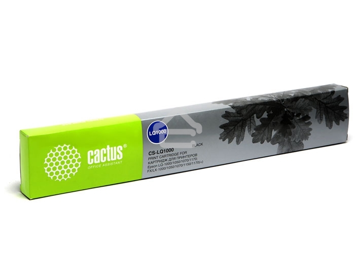 Картридж матричный Cactus CS-LQ1000 черный (12.7 мм, 10 м, 2 200 000 знаков) для Epson LQ-1000/1050/1070/1170/FX100/105/LX-1000/1050/1070/1150/1170