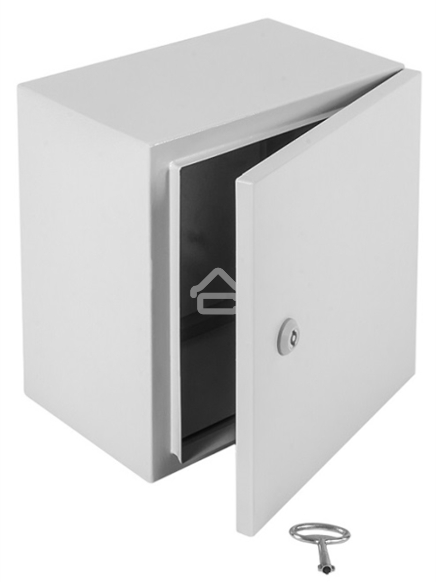 Шкаф электротехнический настенный Elbox EMW, IP66, 400х400х150 мм (ВхШхГ), дверь: металл, металл, цвет: серый