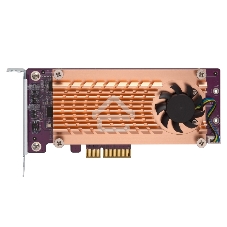 Плата расширения QNAP QM2-2S-220A Dual M.2 22110/2280 SATA SSD expansion card (PCIe Gen2 x2), Low-profile bracket pre-loaded, Low-profile flat and Full-height are bundled (shorter version to support TVS-x82/TS-x77 PCIe slot 2 & slot 3)