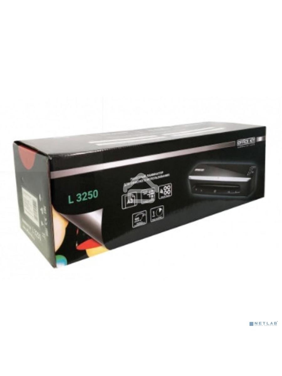 Ламинатор Office Kit L3250 черный A3 (60-125мкм) 50см/мин (4вал.) хол.лам. лам.фото реверс