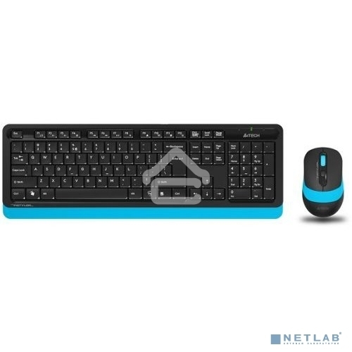 Клавиатура + мышь A4 Fstyler FG1010 клав:черный/синий мышь:черный/синий USB беспроводная Multimedia