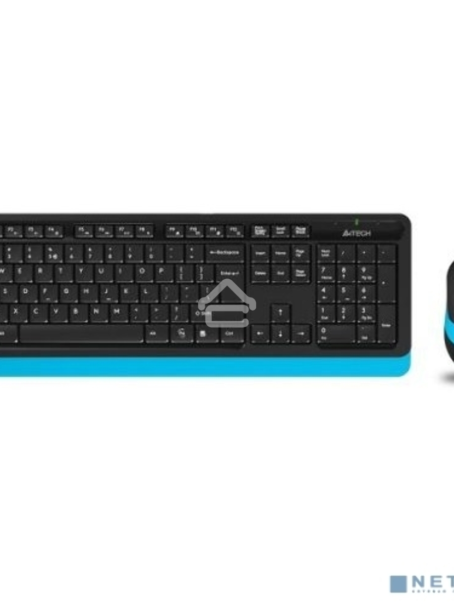 Клавиатура + мышь A4 Fstyler FG1010 клав:черный/синий мышь:черный/синий USB беспроводная Multimedia