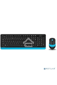 Клавиатура + мышь A4 Fstyler FG1010 клав:черный/синий мышь:черный/синий USB беспроводная Multimedia