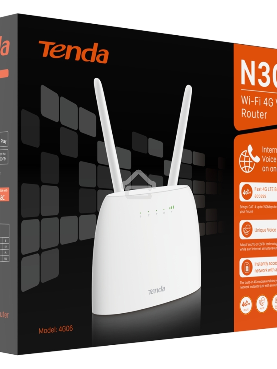 Роутер Tenda 4G06, 4G LTE и 4G VoLTE wiFi