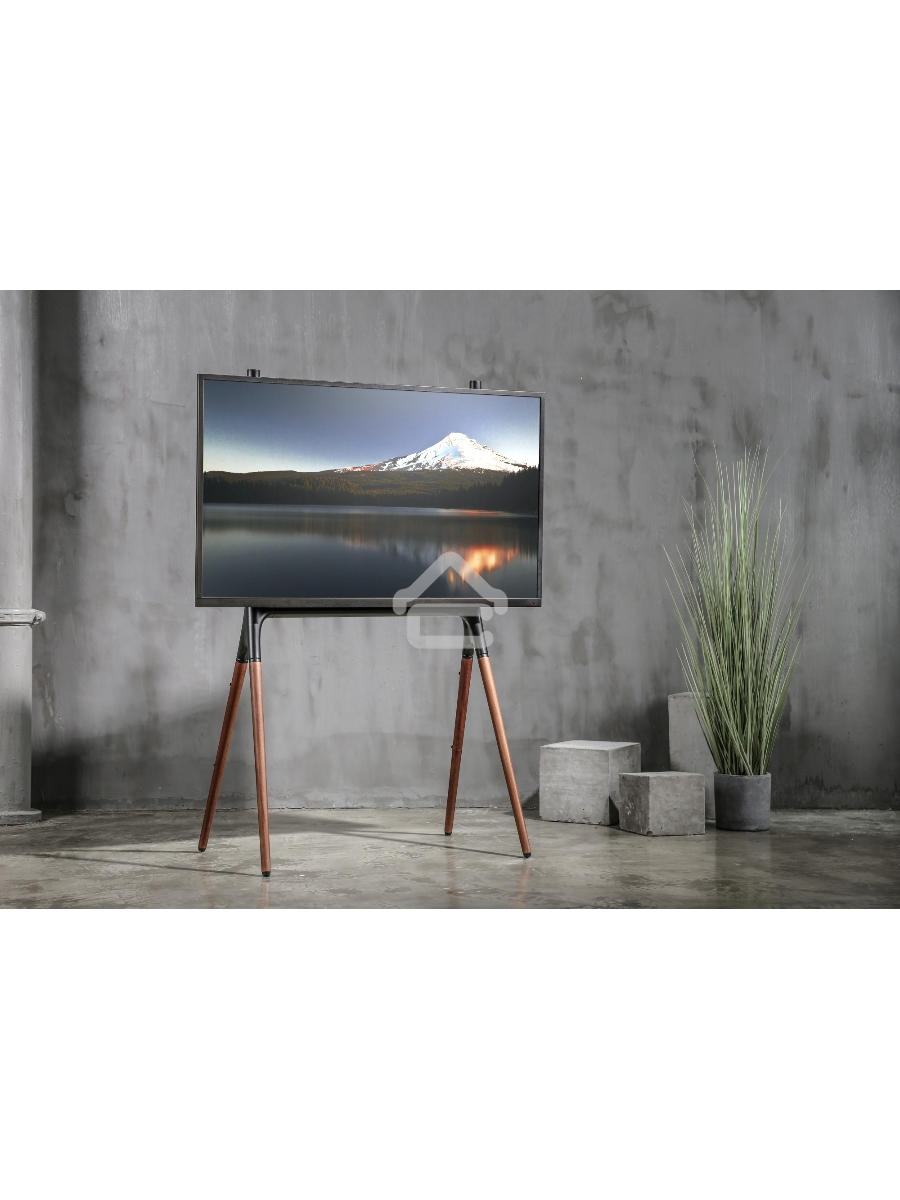 Подставка для телевизора Cactus CS-ST1247BKWN черный/орех 49