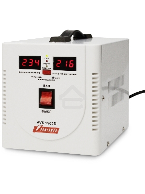 Стабилизатор напряжения Powerman AVS 1500D (1500ВА,12А,КПД 98%,циф. индикация вх./вых. напряж.)