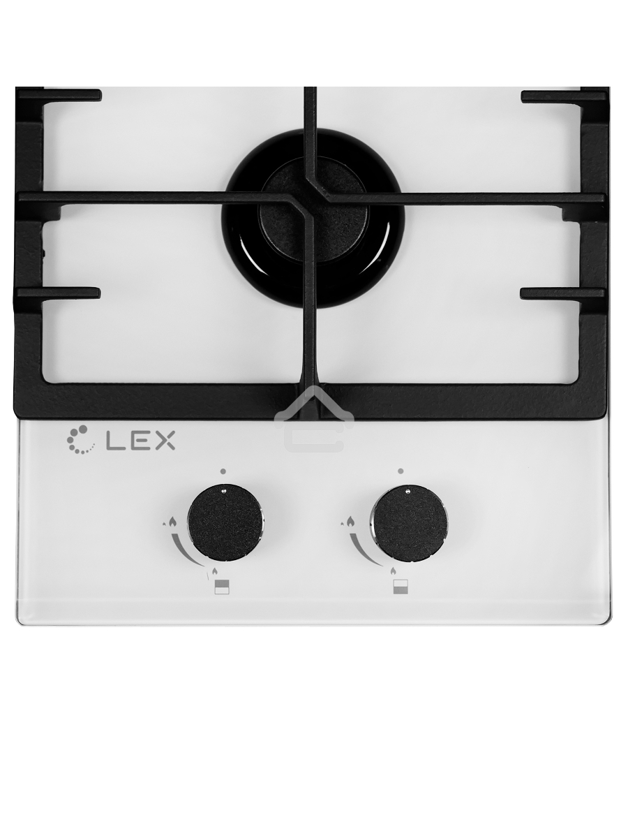 Встраиваемая газовая варочная панель LEX GVG 321 white4000Вт 2 комфорки белый