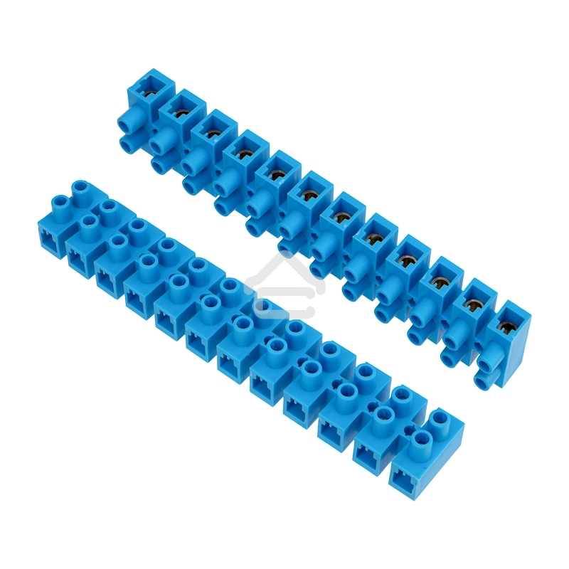 Клеммная винтовая колодка KВ-40 25-40, ток 100 A, полиэтилен синий Rexant (10 шт./уп.)