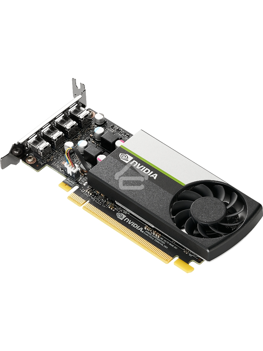 Видеокарта PNY GPU NVIDIA VCNT1000-8GB-SB PCI-Express 3.0 x16, LP8 GB GDDR6 128-bit, 4x Mini DP 1.4, 1x LP bracket.