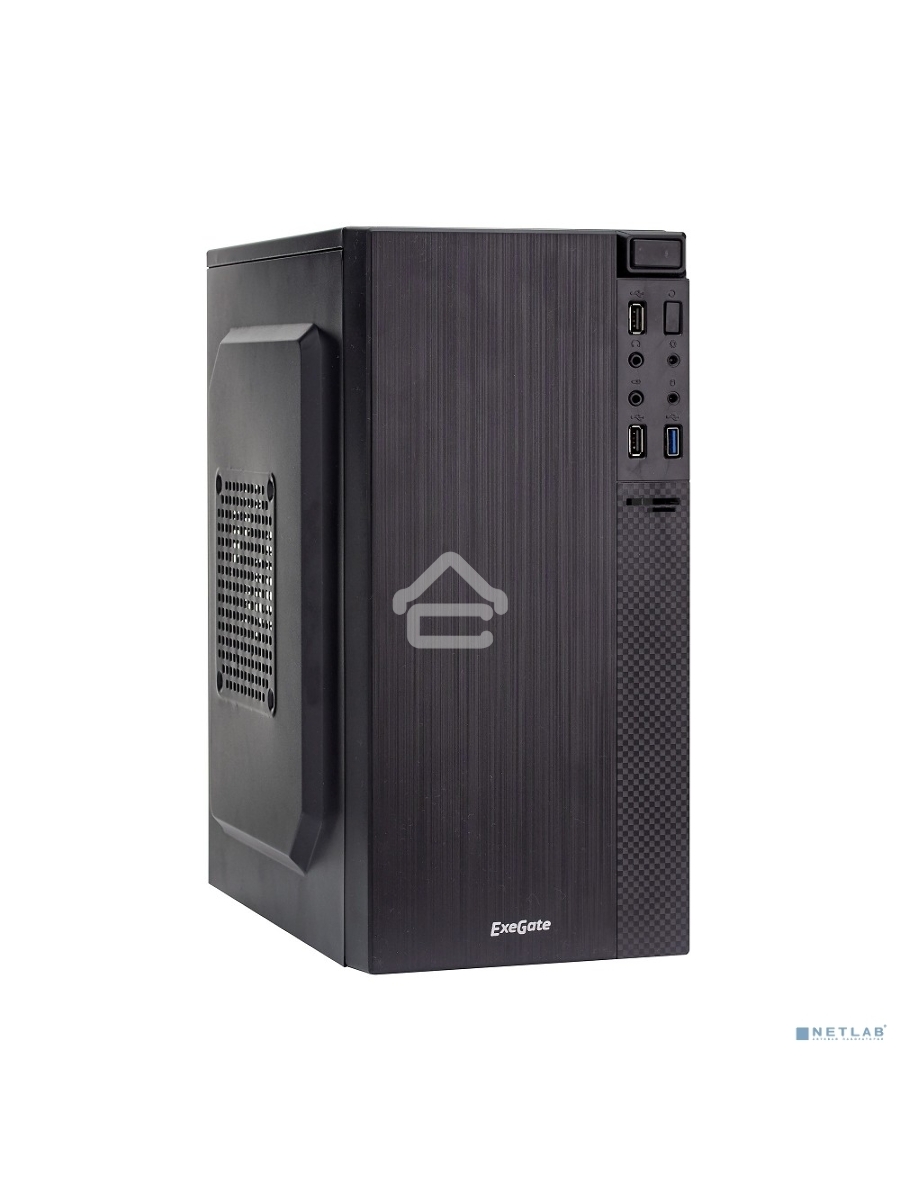 Компьютерный корпус Minitower Exegate BAA-104U Black, mATX, <AAA350, 80mm>, 2*USB+1*USB3.0, Audio