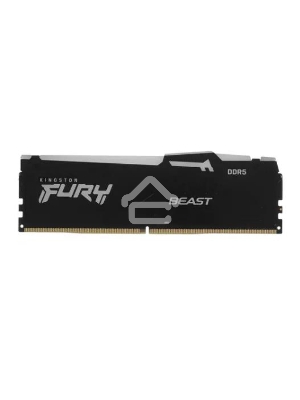 Оперативная память Kingston Fury Beast Black RGB, DDR5, 8GB (1x8GB), 5600MHz, CL36, с радиатором, RGB, черный