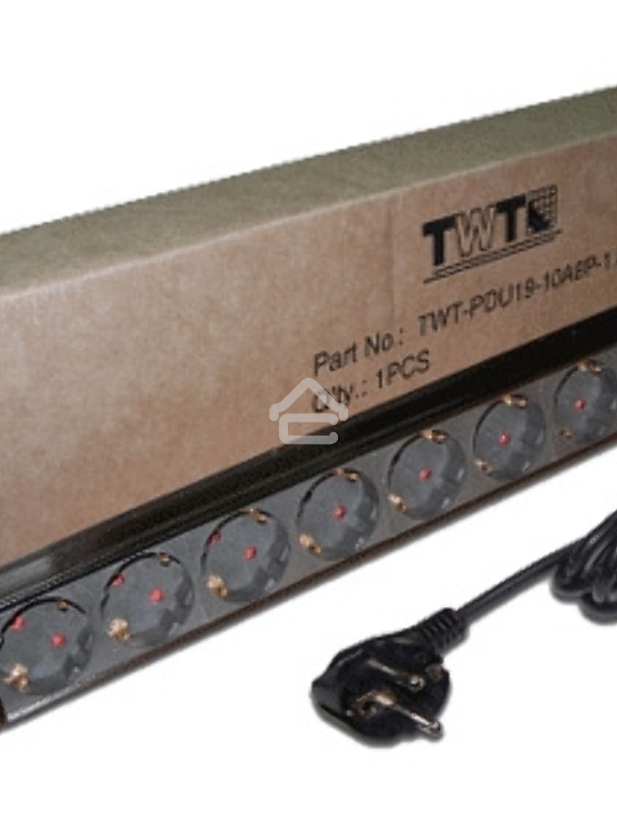 Блок распределения питания Lanmaster TWT-PDU19-10A8P-3.0 гор.размещ. 8xSchuko базовые 10A Schuko 3м