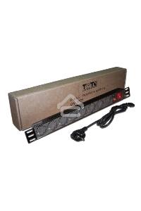 Блок распределения питания Lanmaster TWT-PDU19-10A8P-3.0 гор.размещ. 8xSchuko базовые 10A Schuko 3м
