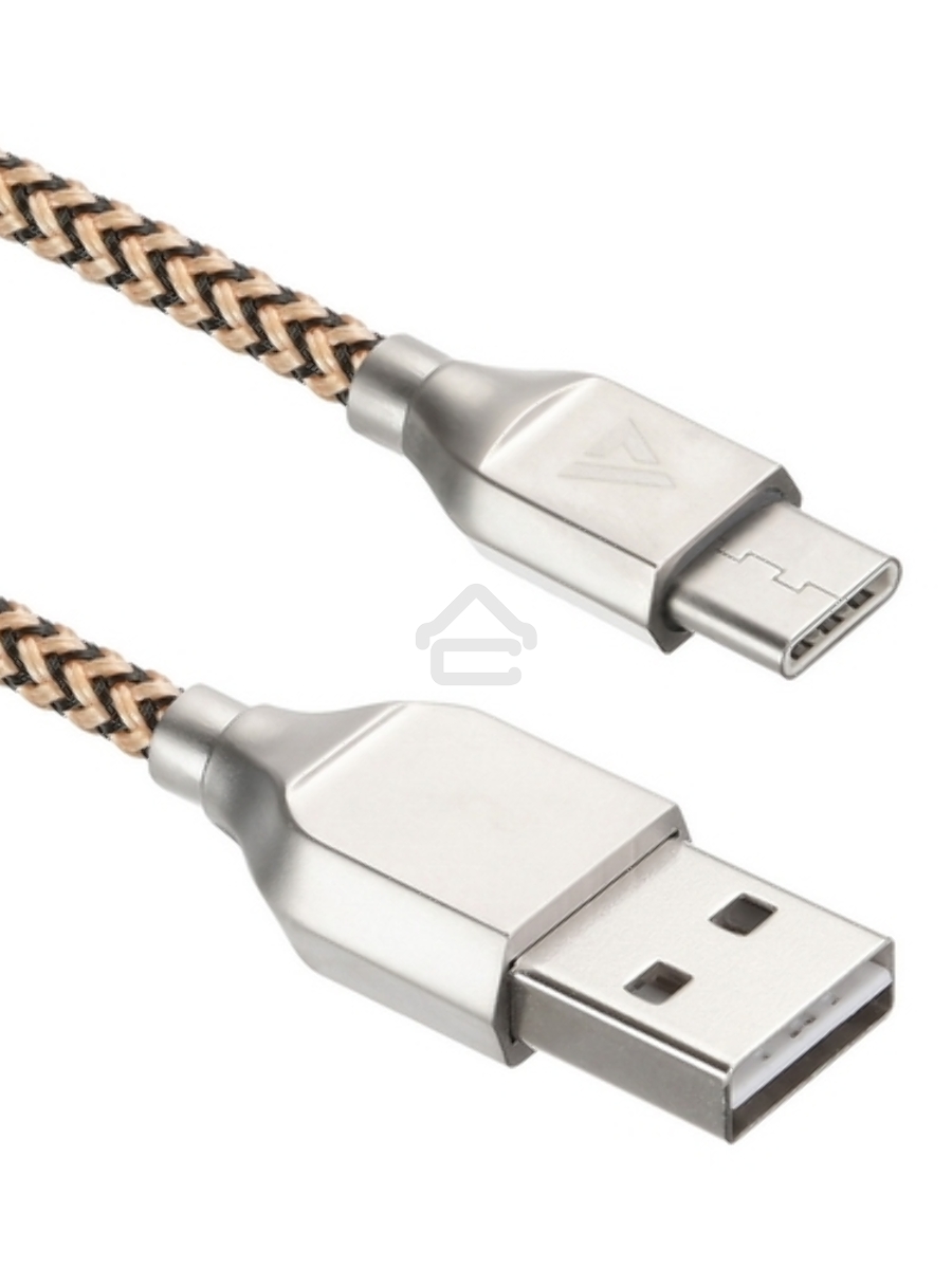 Кабель USB ACD-Titan Type-C ~ USB-A Нейлон, 1м, желто-черный (ACD-U927-C2Y)