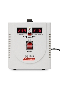 Стабилизатор напряжения Powerman AVS 1500D (1500ВА,12А,КПД 98%,циф. индикация вх./вых. напряж.)