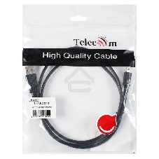 Кабель USB 2.0 A-->mini-B 5P (1м) черный TELECOM/VCOM TC6911BK-1.0M