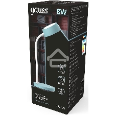 Светильник настольный Gauss Qplus модель GTL602 8W 600lm 4000K 170-265V бирюзовый диммируемый LED 1/8