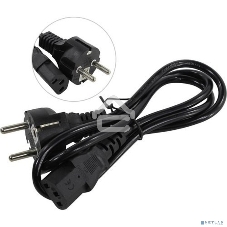 Кабель питания ExeGate Power PC-1P (Евровилка Schuko->С13) VDE-250V-3*0.5-CU, 6A, черный, 1.0м
