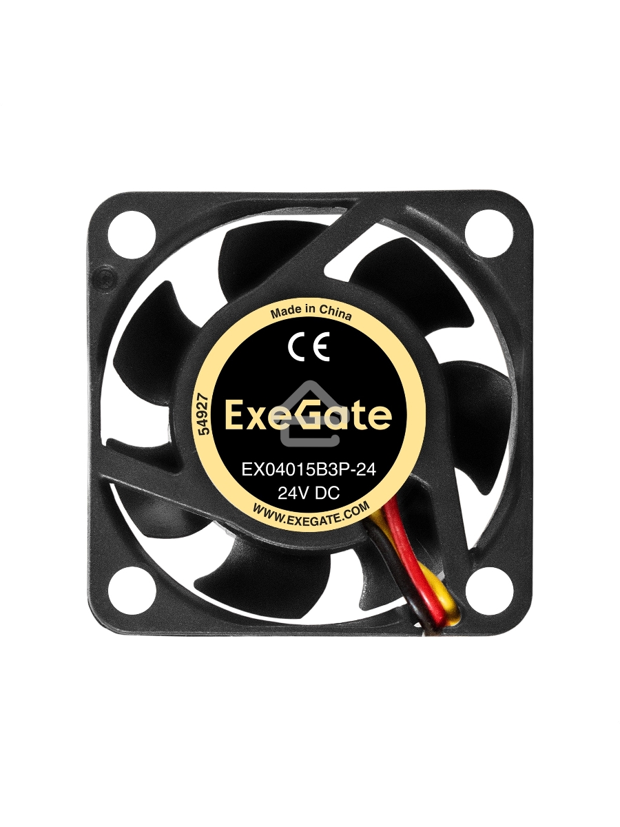 Вентилятор для корпуса ExeGate EX04015B3P-24 черный, 40 мм, 7800 об/мин, 33.1 дБ, 3 pin