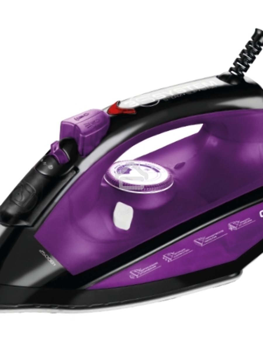Утюг Centek CT-2355 VIOLET 2500Вт, керамическ подошва, 270мл, паровой удар, самоочистка, капля-стоп