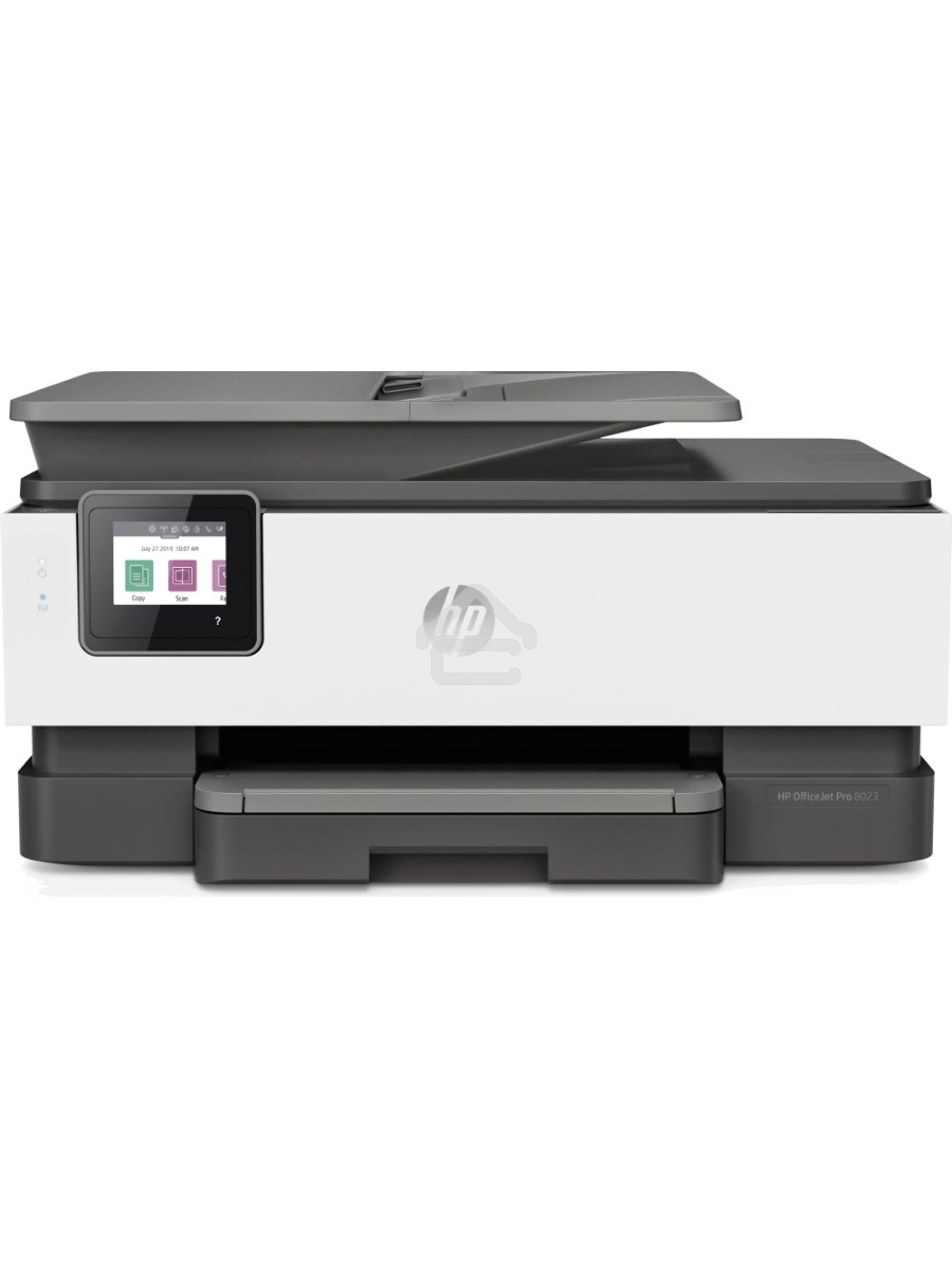 МФУ струйный HP OfficeJet 8023 (1KR64B), A4, цвтной, печ. до 20 стр/мин. (ч/б), до 10 стр/мин. (цвет), скан. до 8 стр/мин. (ч/б) 3.5 стр/мин. (цвет), 1200 x 1200 dpi, USB, RJ-45, Wi-Fi, Air Print