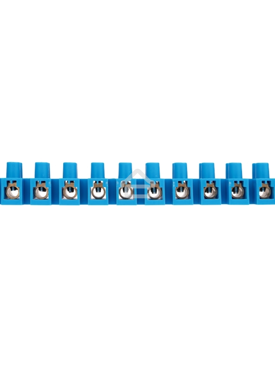 Клеммная винтовая колодка KВ-40 25-40, ток 100 A, полиэтилен синий Rexant (10 шт./уп.)