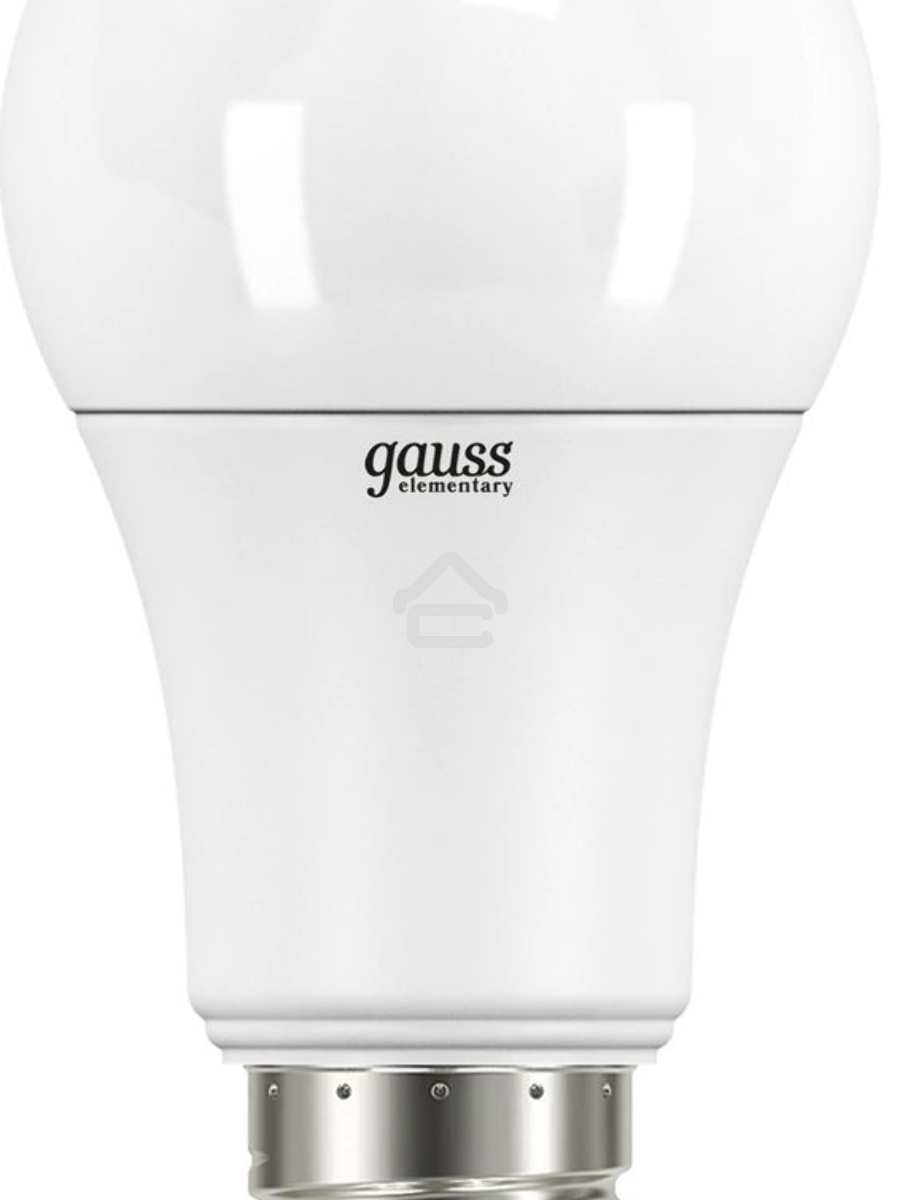 Лампа светодиодная Gauss Elementary 12Вт цок.:E27 груша 220B 4100K св.свеч.бел.ней. A60 (упак.:10шт) (23222)