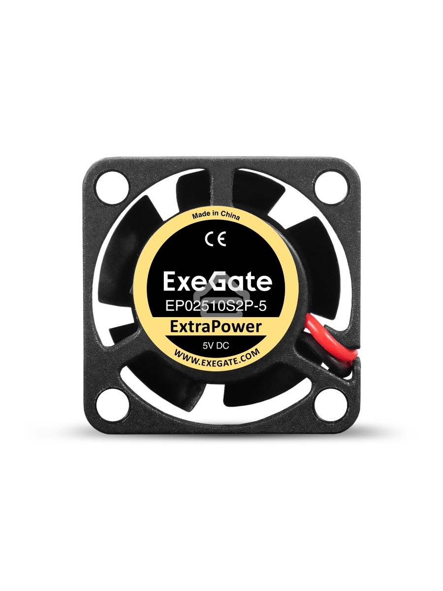 Вентилятор для корпуса ExeGate ExtraPower EP02510S2P-5 черный, 25 мм, 12000 об/мин, 26 дБ, 2 pin