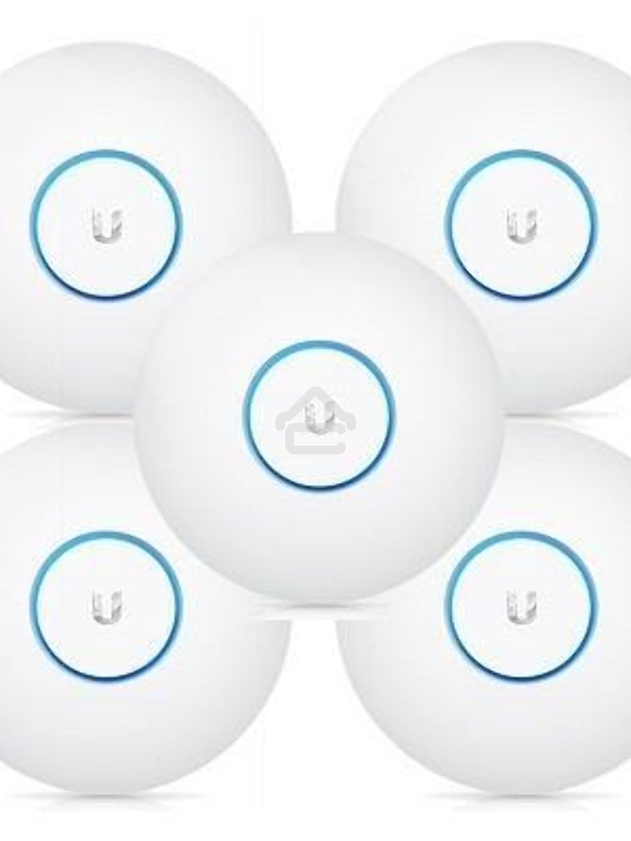 Комплект точек доступа [UAP-AC-PRO-5-EU] Ubiquiti UniFi AP AC Pro (5-pack) из 5ти точек доступа, 2.4/5 ГГц, 3x3 MIMO, до 1300+450 Мбит/с, 2 гигабитных сетевых порта, поддержка питания IEEE 802.3af PoE / 802.3at PoE+. Дистанция связи до 122 метров.