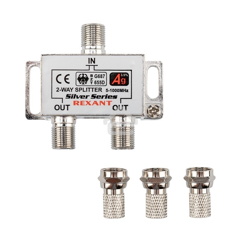 Делитель ТВ Rexant х 2 + 3 шт. F 